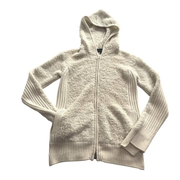 Loro Piana Ribbed Cashmere Knit Jacket in Cream - Picture 1 of 12